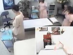 Small tits caught in a hidden camera massage video