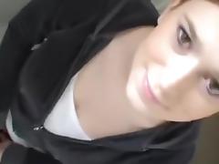 Fucking a redhead teen in the face