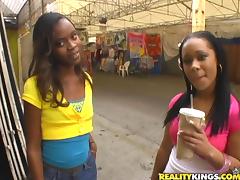 Charming Ciera And Her Ebony Friend Have An Interracial Threesome
