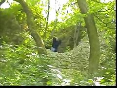 Granny Witch Fucks in the Woods