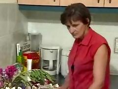 Kitchen, Aged, Experienced, German, German Mature, Grandma