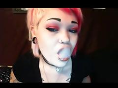 Smoking goth girl II