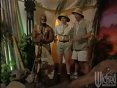 African tribe warrior is fucking a National Geographic scientist