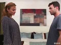 Busty Mya Mayes is fucked by a stud with a large cock