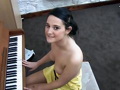 Piano, Babe, Beauty, Brunette, Indian Big Tits, Piano