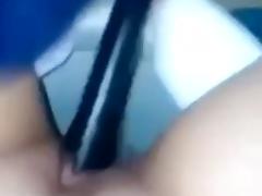 korean young girl masturbating with huge stick