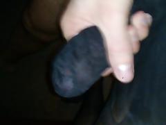 cumming in black used pantyhose from my coworker